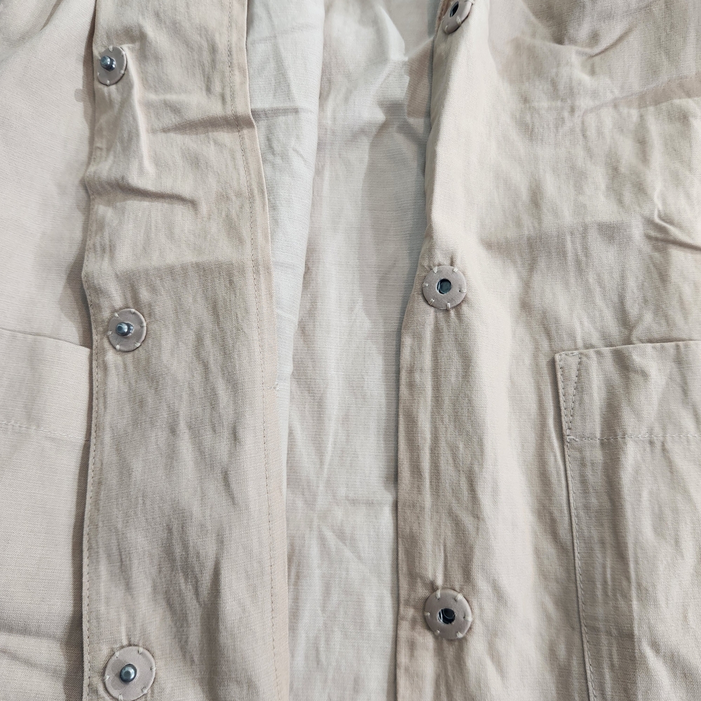 Eileen Fisher Women's Size L Oversized jacket Tan Organic Cotton Blend 01 - Picture 14 of 14